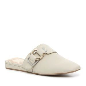 Dolce Vita Gilian Faux Leather Beige Flat Mule Size 10 M NWOB